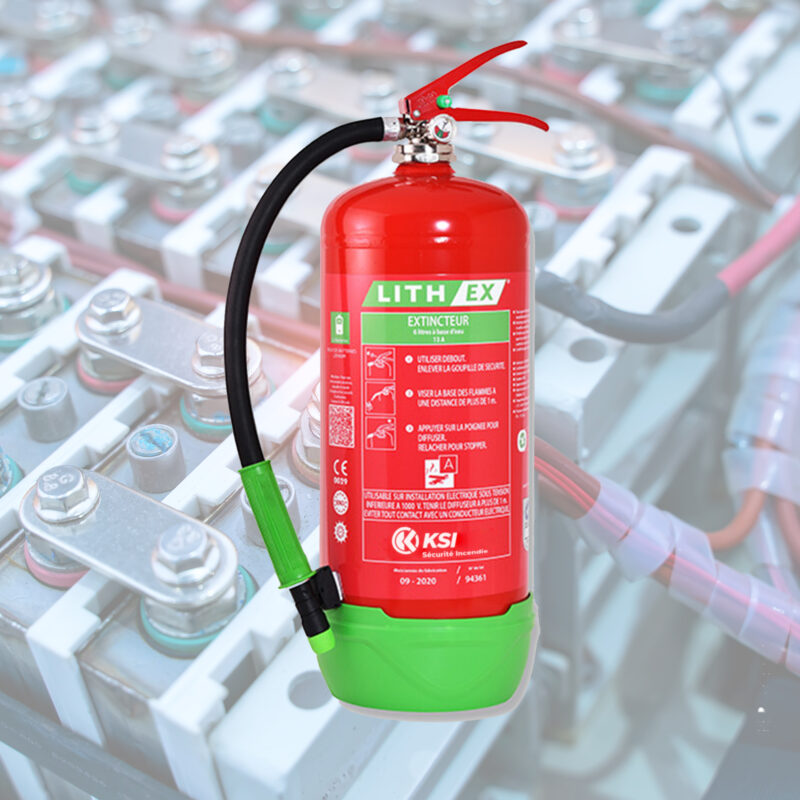 Lith-Ex ... Un extincteur adapté aux feux de batteries lithium Kauder KSI
